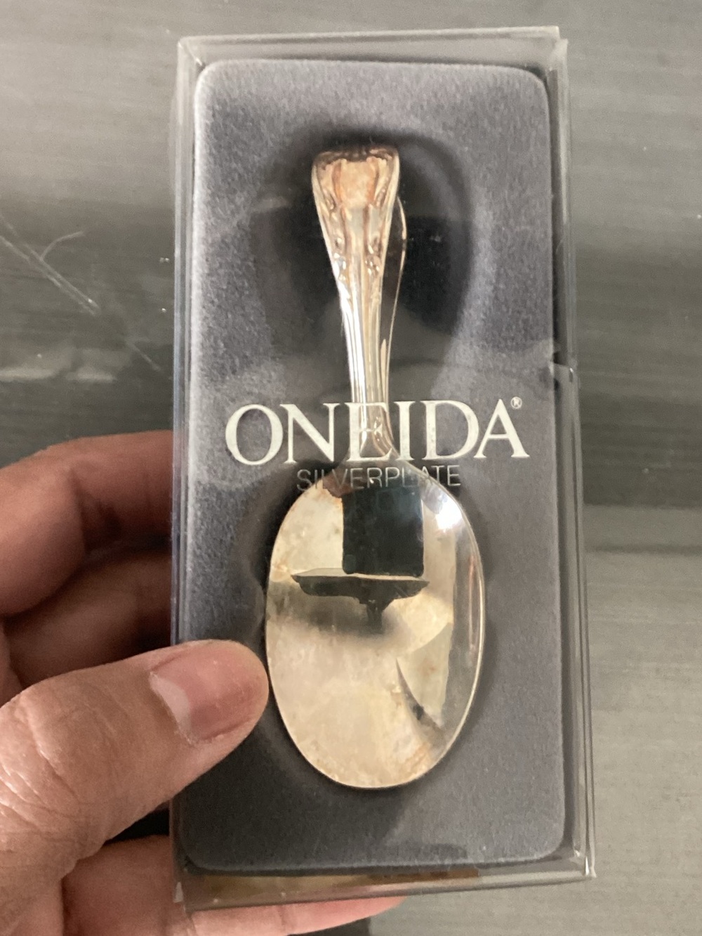 Oneida Silverplate Baby Spoon with Closed Oval Handle